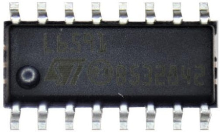 L6591TR ШИМ-контроллер полумостового преобразователя STMicroelectronics